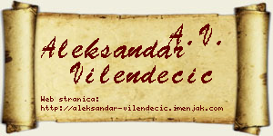 Aleksandar Vilendečić vizit kartica